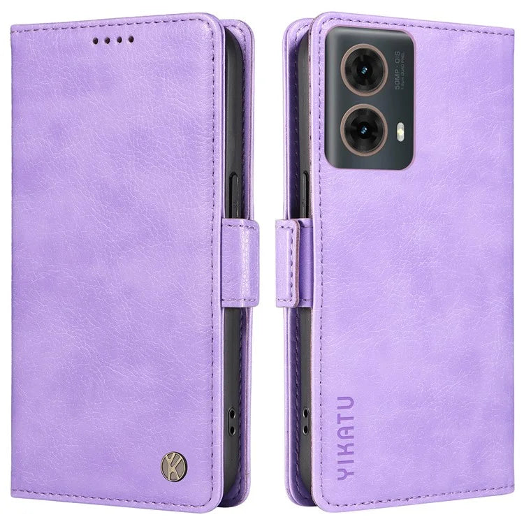 YIKATU YK-007 For Motorola Moto G85 5G / S50 Neo 5G Phone Case PU Leather Stand Anti-Drop Wallet Cover