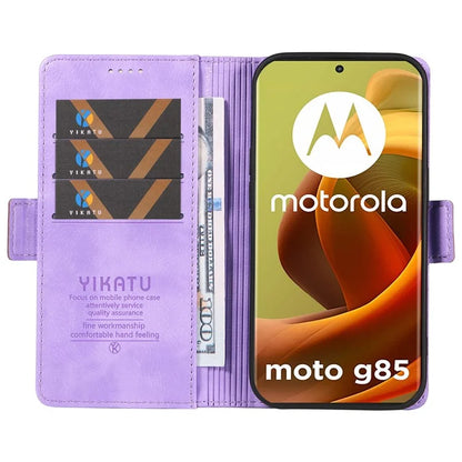 YIKATU YK-007 For Motorola Moto G85 5G / S50 Neo 5G Phone Case PU Leather Stand Anti-Drop Wallet Cover
