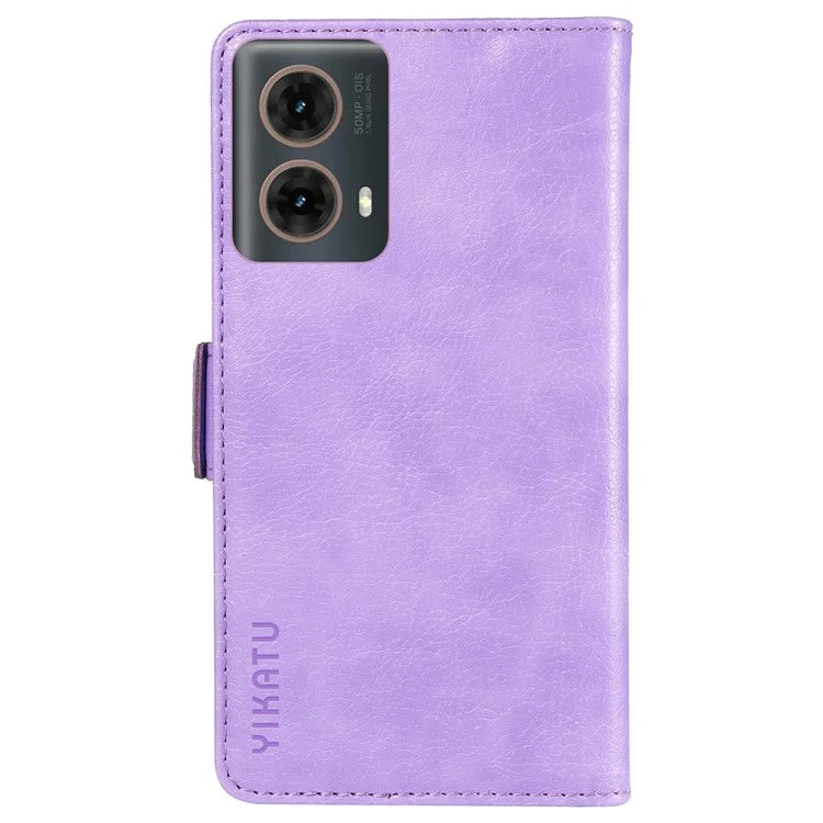 YIKATU YK-007 For Motorola Moto G85 5G / S50 Neo 5G Phone Case PU Leather Stand Anti-Drop Wallet Cover