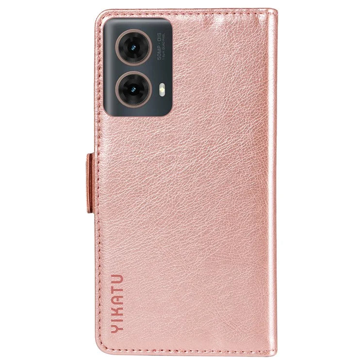 YIKATU YK-007 For Motorola Moto G85 5G / S50 Neo 5G Phone Case PU Leather Stand Anti-Drop Wallet Cover
