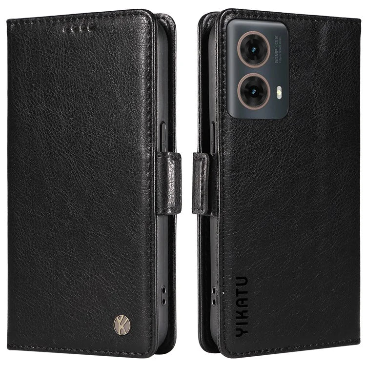 YIKATU YK-007 For Motorola Moto G85 5G / S50 Neo 5G Phone Case PU Leather Stand Anti-Drop Wallet Cover