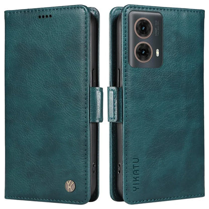 YIKATU YK-007 For Motorola Moto G85 5G / S50 Neo 5G Phone Case PU Leather Stand Anti-Drop Wallet Cover