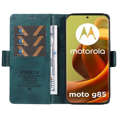 YIKATU YK-007 For Motorola Moto G85 5G / S50 Neo 5G Phone Case PU Leather Stand Anti-Drop Wallet Cover