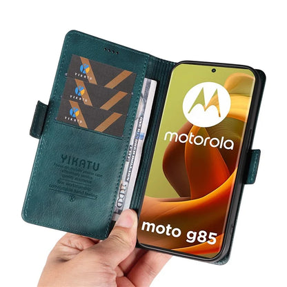 YIKATU YK-007 For Motorola Moto G85 5G / S50 Neo 5G Phone Case PU Leather Stand Anti-Drop Wallet Cover