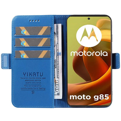 YIKATU YK-003 For Motorola Moto G85 5G / S50 Neo 5G Case PU Leather Phone Cover with Wallet Stand