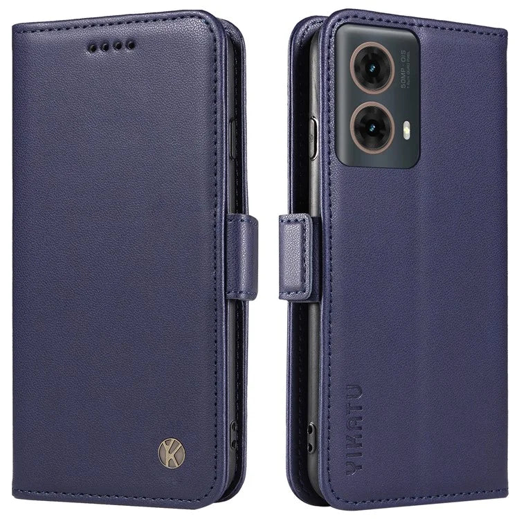 YIKATU YK-003 For Motorola Moto G85 5G / S50 Neo 5G Case PU Leather Phone Cover with Wallet Stand