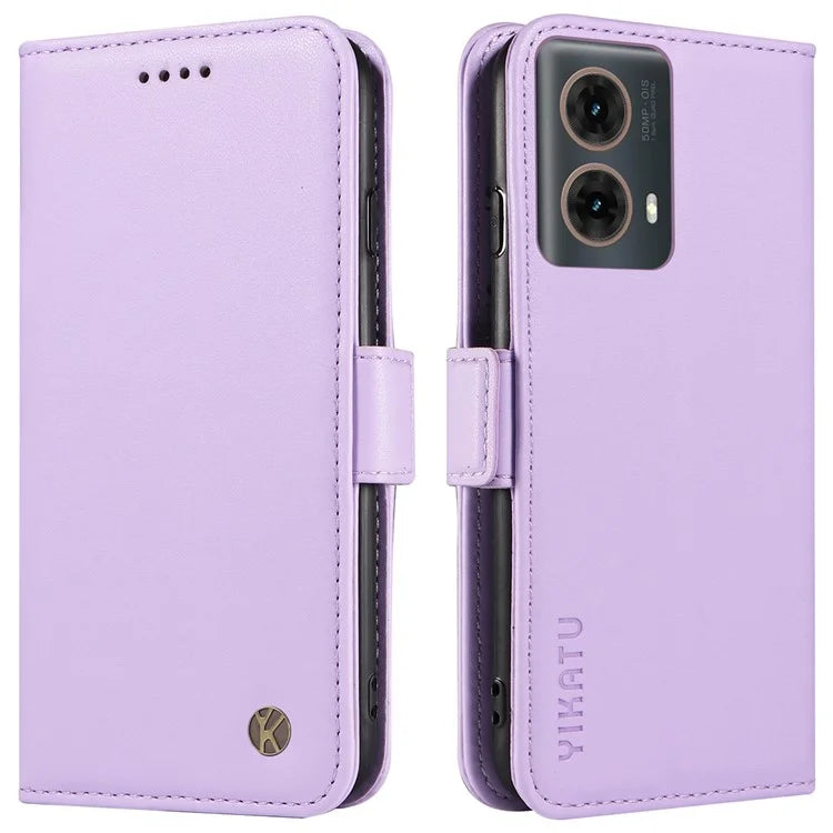 YIKATU YK-003 For Motorola Moto G85 5G / S50 Neo 5G Case PU Leather Phone Cover with Wallet Stand