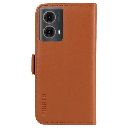YIKATU YK-003 For Motorola Moto G85 5G / S50 Neo 5G Case PU Leather Phone Cover with Wallet Stand