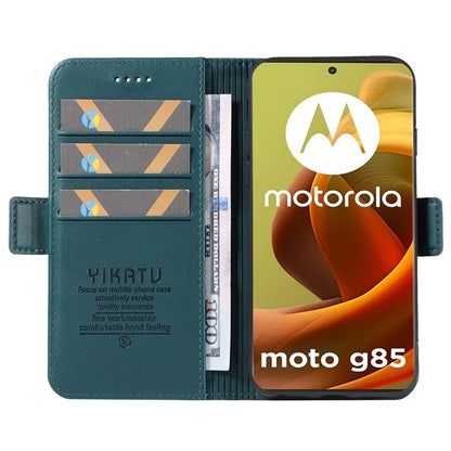 YIKATU YK-003 For Motorola Moto G85 5G / S50 Neo 5G Case PU Leather Phone Cover with Wallet Stand