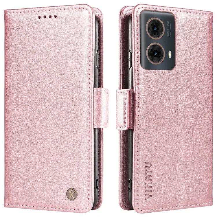 YIKATU YK-003 For Motorola Moto G85 5G / S50 Neo 5G Case PU Leather Phone Cover with Wallet Stand