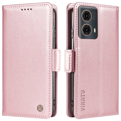 YIKATU YK-003 For Motorola Moto G85 5G / S50 Neo 5G Case PU Leather Phone Cover with Wallet Stand