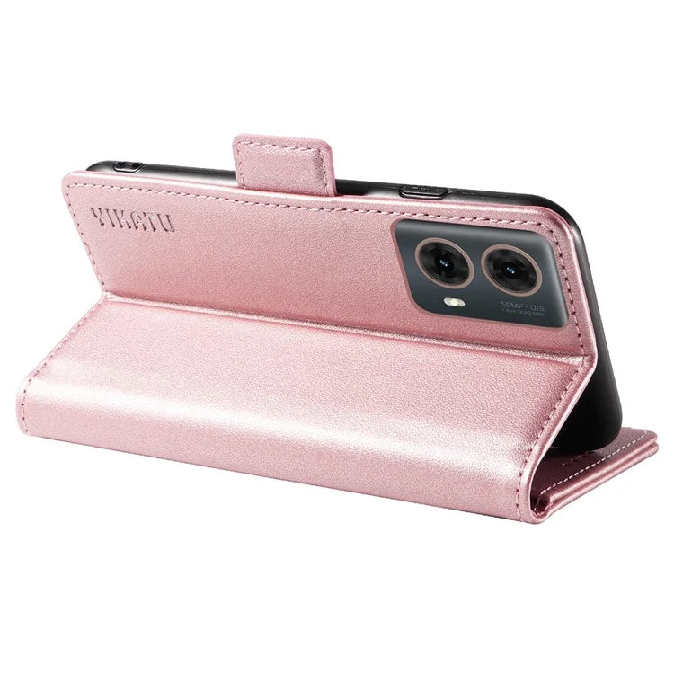 YIKATU YK-003 For Motorola Moto G85 5G / S50 Neo 5G Case PU Leather Phone Cover with Wallet Stand