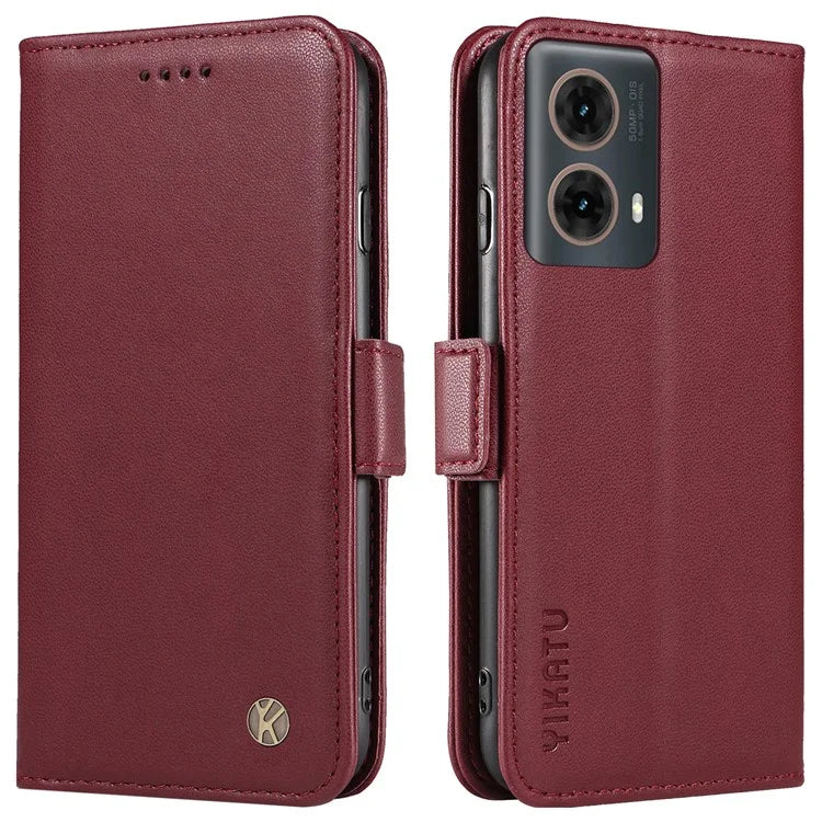 YIKATU YK-003 For Motorola Moto G85 5G / S50 Neo 5G Case PU Leather Phone Cover with Wallet Stand