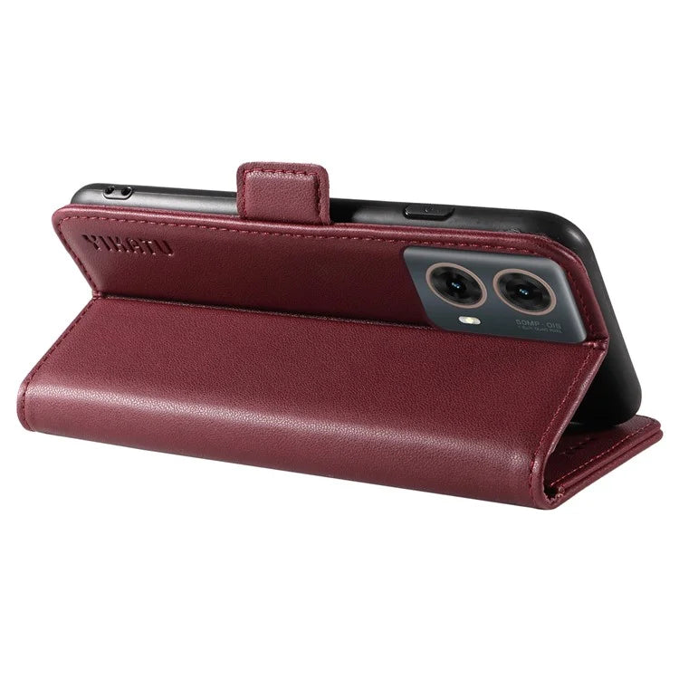 YIKATU YK-003 For Motorola Moto G85 5G / S50 Neo 5G Case PU Leather Phone Cover with Wallet Stand