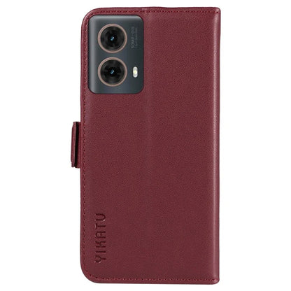 YIKATU YK-003 For Motorola Moto G85 5G / S50 Neo 5G Case PU Leather Phone Cover with Wallet Stand