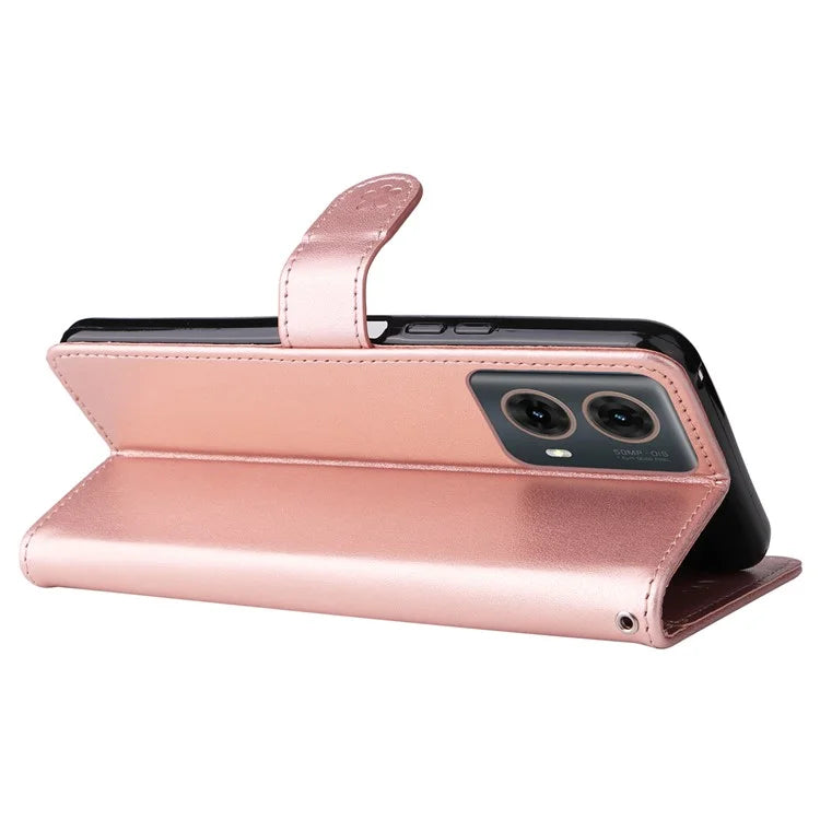 KT Imprinting Flower Series-4 For Motorola Moto G85 5G / S50 Neo 5G Phone Case Imprinted Leather Stand Cover