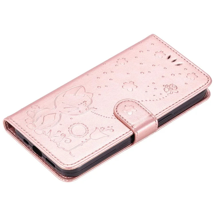 KT Imprinting Flower Series-4 For Motorola Moto G85 5G / S50 Neo 5G Phone Case Imprinted Leather Stand Cover