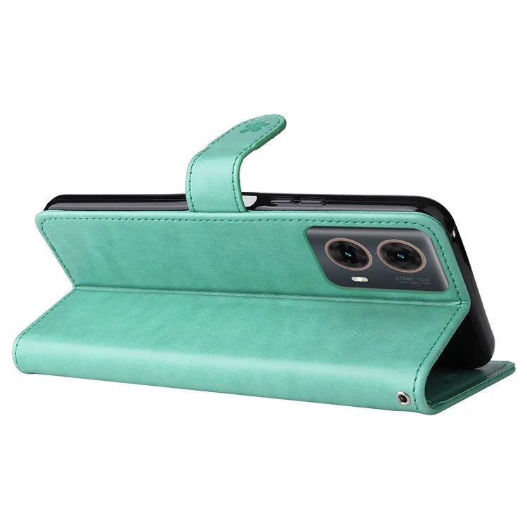 KT Imprinting Flower Series-4 For Motorola Moto G85 5G / S50 Neo 5G Phone Case Imprinted Leather Stand Cover