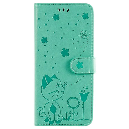 KT Imprinting Flower Series-4 For Motorola Moto G85 5G / S50 Neo 5G Phone Case Imprinted Leather Stand Cover