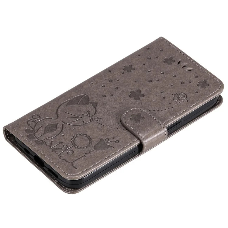 KT Imprinting Flower Series-4 For Motorola Moto G85 5G / S50 Neo 5G Phone Case Imprinted Leather Stand Cover