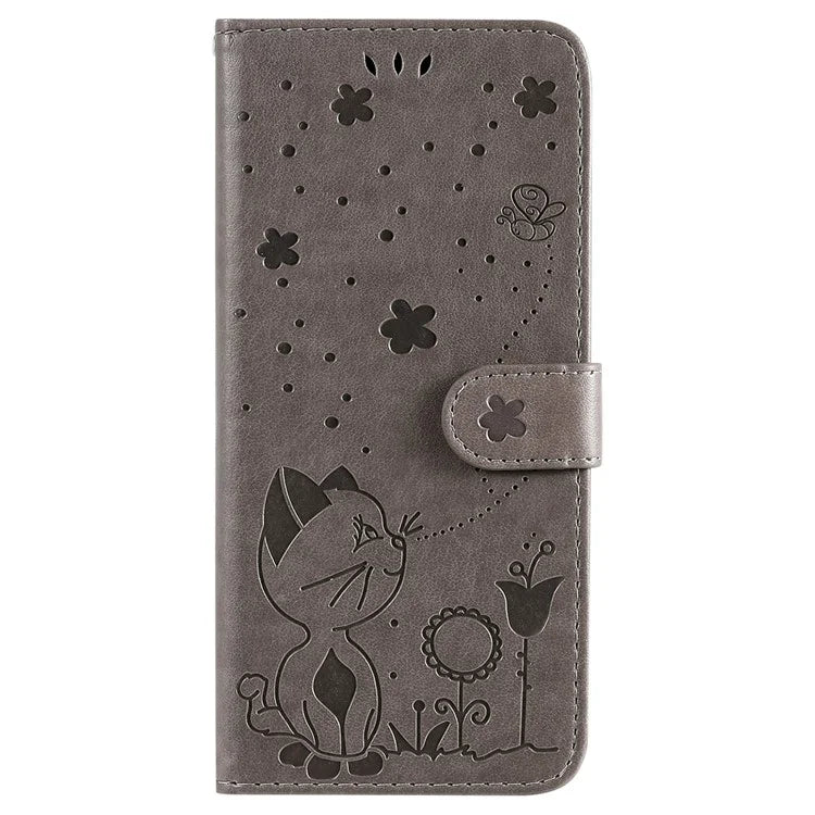 KT Imprinting Flower Series-4 For Motorola Moto G85 5G / S50 Neo 5G Phone Case Imprinted Leather Stand Cover