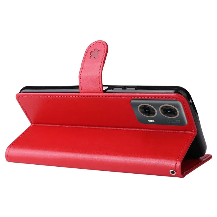 KT Imprinting Flower Series-4 For Motorola Moto G85 5G / S50 Neo 5G Phone Case Imprinted Leather Stand Cover