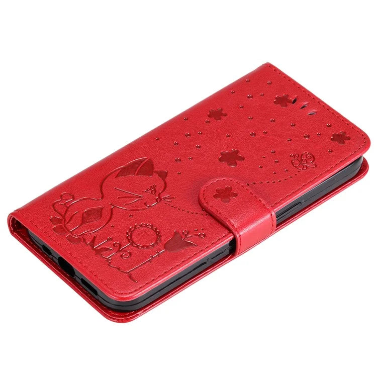 KT Imprinting Flower Series-4 For Motorola Moto G85 5G / S50 Neo 5G Phone Case Imprinted Leather Stand Cover