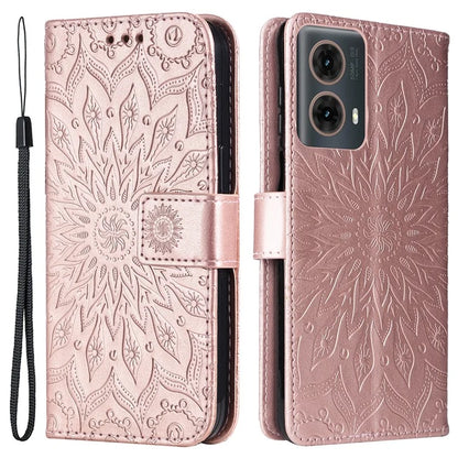 KT Imprinting Flower Series-1 For Motorola Moto G85 5G / S50 Neo 5G Case Wallet Leather Stand Phone Cover