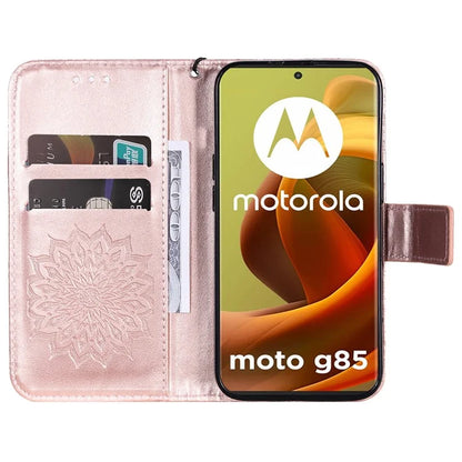 KT Imprinting Flower Series-1 For Motorola Moto G85 5G / S50 Neo 5G Case Wallet Leather Stand Phone Cover