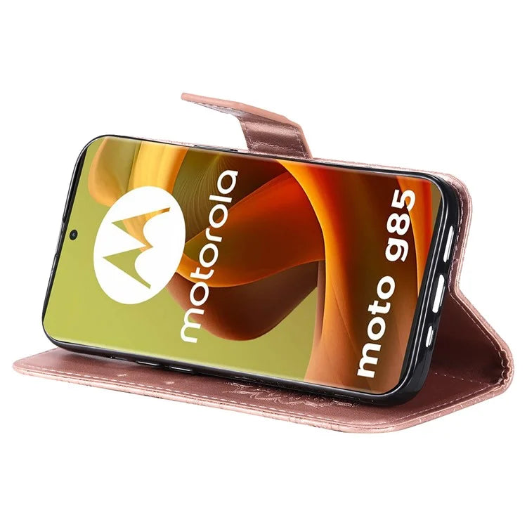 KT Imprinting Flower Series-1 For Motorola Moto G85 5G / S50 Neo 5G Case Wallet Leather Stand Phone Cover