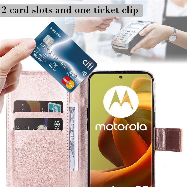 KT Imprinting Flower Series-1 For Motorola Moto G85 5G / S50 Neo 5G Case Wallet Leather Stand Phone Cover