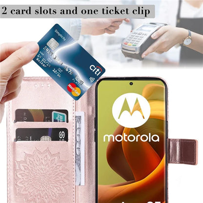KT Imprinting Flower Series-1 For Motorola Moto G85 5G / S50 Neo 5G Case Wallet Leather Stand Phone Cover