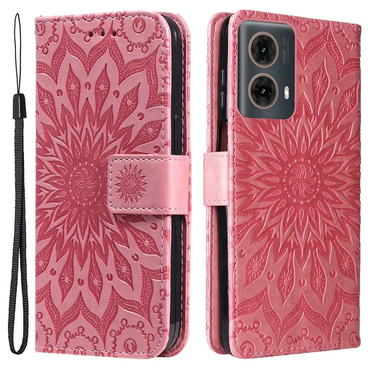 KT Imprinting Flower Series-1 For Motorola Moto G85 5G / S50 Neo 5G Case Wallet Leather Stand Phone Cover