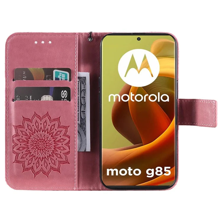 KT Imprinting Flower Series-1 For Motorola Moto G85 5G / S50 Neo 5G Case Wallet Leather Stand Phone Cover