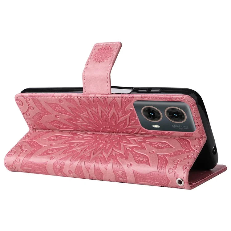 KT Imprinting Flower Series-1 For Motorola Moto G85 5G / S50 Neo 5G Case Wallet Leather Stand Phone Cover
