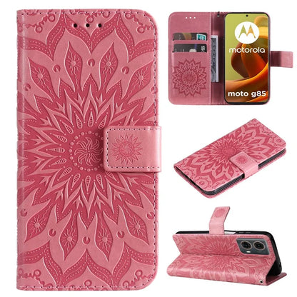 KT Imprinting Flower Series-1 For Motorola Moto G85 5G / S50 Neo 5G Case Wallet Leather Stand Phone Cover