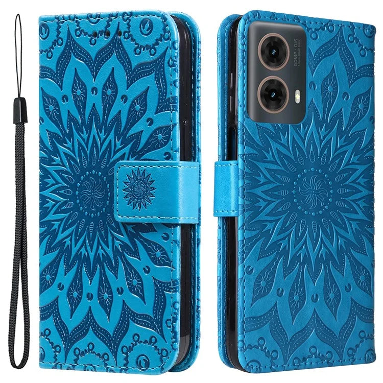 KT Imprinting Flower Series-1 For Motorola Moto G85 5G / S50 Neo 5G Case Wallet Leather Stand Phone Cover