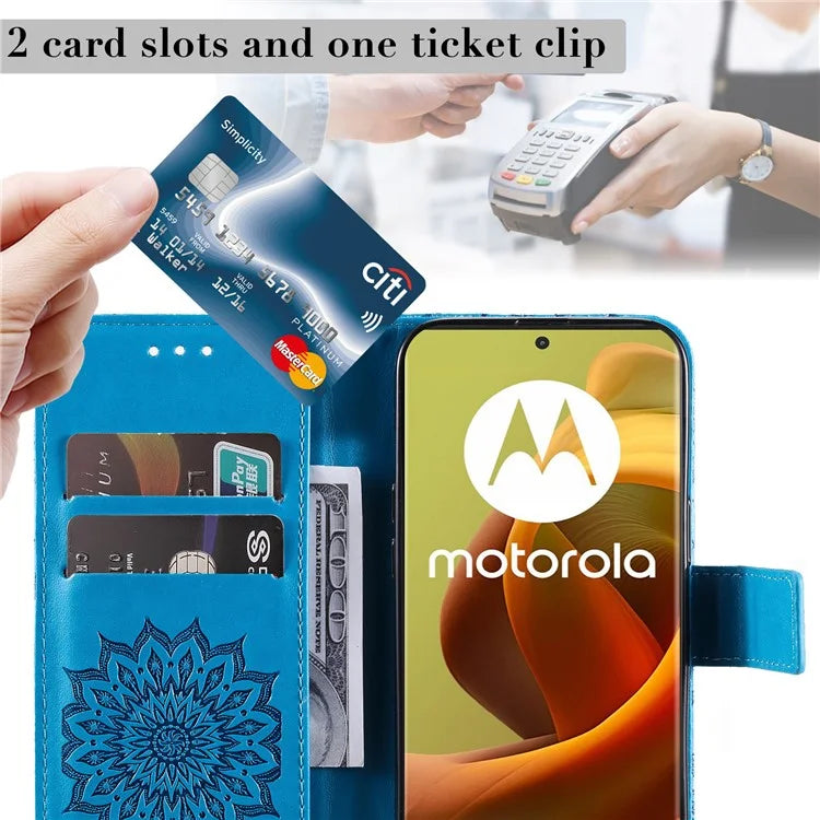 KT Imprinting Flower Series-1 For Motorola Moto G85 5G / S50 Neo 5G Case Wallet Leather Stand Phone Cover