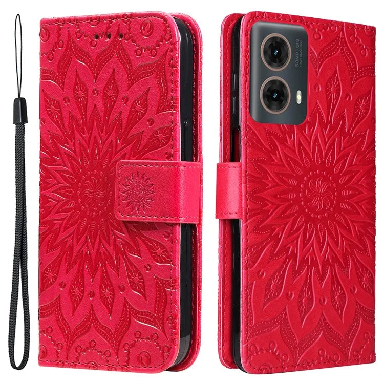 KT Imprinting Flower Series-1 For Motorola Moto G85 5G / S50 Neo 5G Case Wallet Leather Stand Phone Cover
