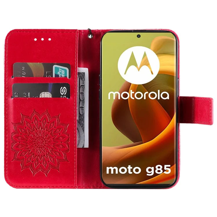 KT Imprinting Flower Series-1 For Motorola Moto G85 5G / S50 Neo 5G Case Wallet Leather Stand Phone Cover