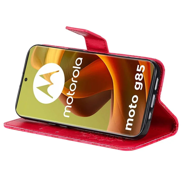 KT Imprinting Flower Series-1 For Motorola Moto G85 5G / S50 Neo 5G Case Wallet Leather Stand Phone Cover