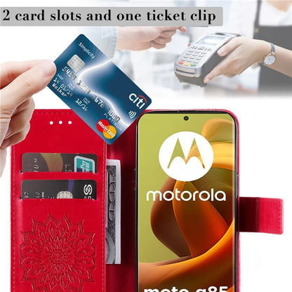 KT Imprinting Flower Series-1 For Motorola Moto G85 5G / S50 Neo 5G Case Wallet Leather Stand Phone Cover