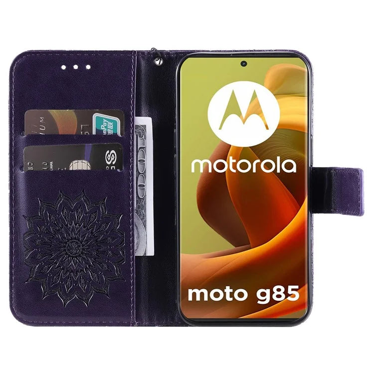 KT Imprinting Flower Series-1 For Motorola Moto G85 5G / S50 Neo 5G Case Wallet Leather Stand Phone Cover