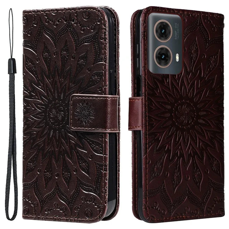 KT Imprinting Flower Series-1 For Motorola Moto G85 5G / S50 Neo 5G Case Wallet Leather Stand Phone Cover