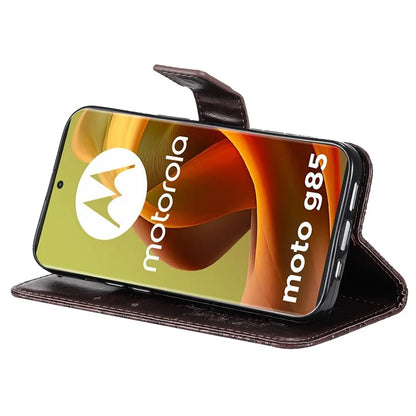 KT Imprinting Flower Series-1 For Motorola Moto G85 5G / S50 Neo 5G Case Wallet Leather Stand Phone Cover