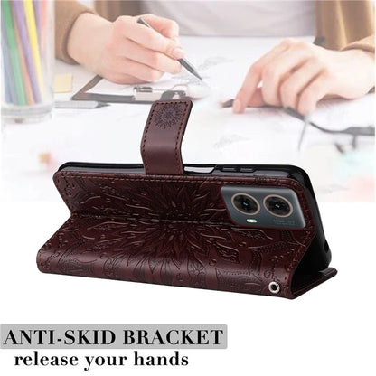 KT Imprinting Flower Series-1 For Motorola Moto G85 5G / S50 Neo 5G Case Wallet Leather Stand Phone Cover