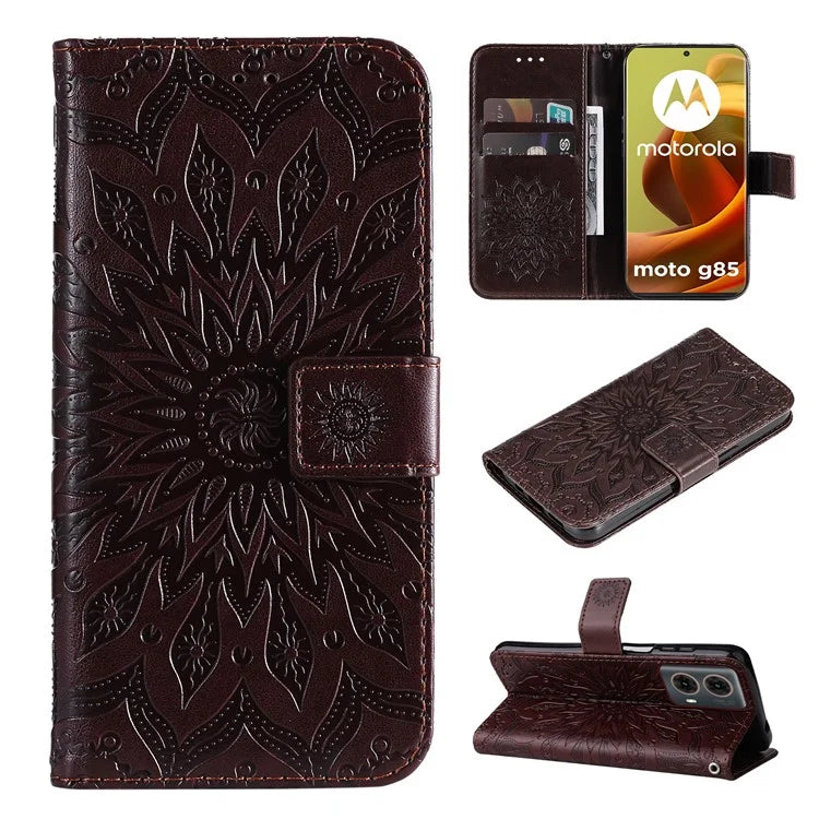 KT Imprinting Flower Series-1 For Motorola Moto G85 5G / S50 Neo 5G Case Wallet Leather Stand Phone Cover