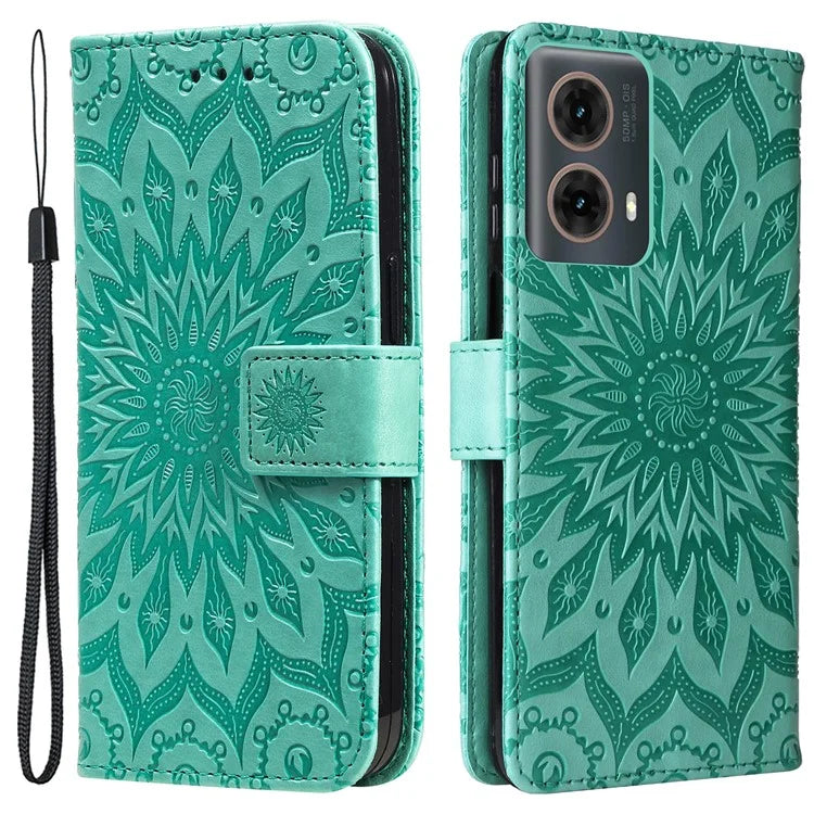 KT Imprinting Flower Series-1 For Motorola Moto G85 5G / S50 Neo 5G Case Wallet Leather Stand Phone Cover