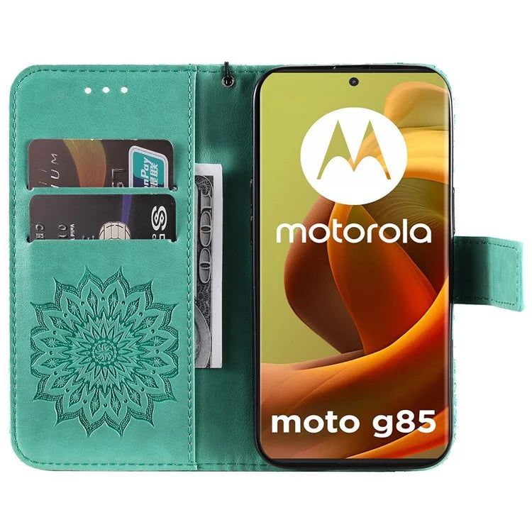 KT Imprinting Flower Series-1 For Motorola Moto G85 5G / S50 Neo 5G Case Wallet Leather Stand Phone Cover