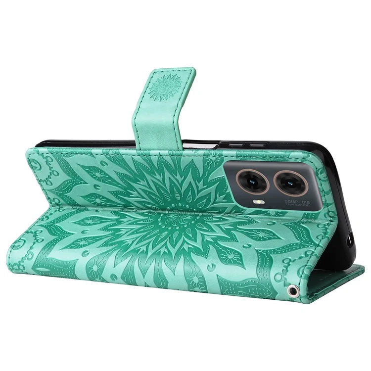 KT Imprinting Flower Series-1 For Motorola Moto G85 5G / S50 Neo 5G Case Wallet Leather Stand Phone Cover